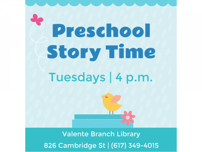 Event image for Outdoor Preschool Story Time (Valente)