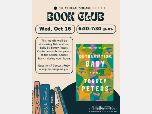 Event image for Central Square Book Club Book Club (Central Square)