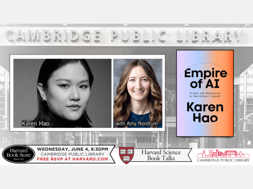 Event image for Karen Hao presents: Empire of AI: Dreams and Nightmares in Sam Altman's OpenAI (Main)