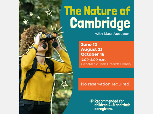 Event image for CPL Nature Club: The Nature of Cambridge (Central Square)