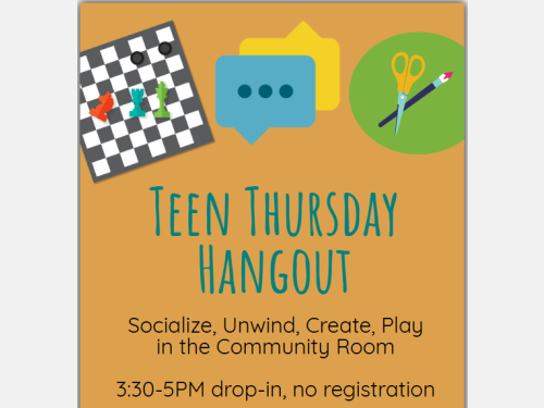 Event image for Teen Hangout (Valente Branch)
