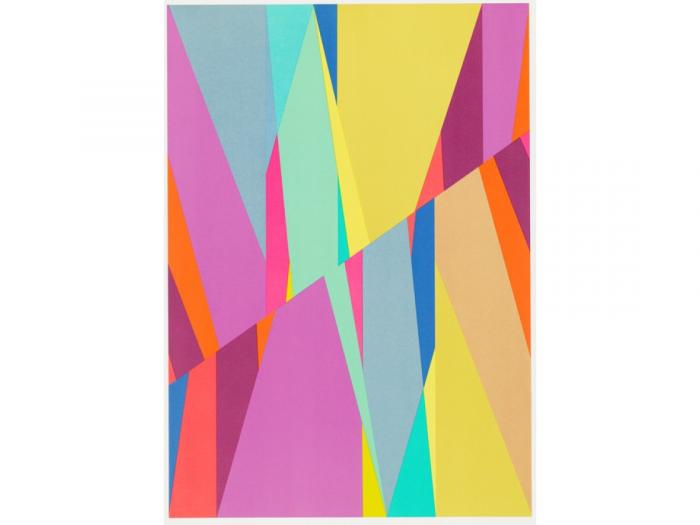 A colorful geometric print.