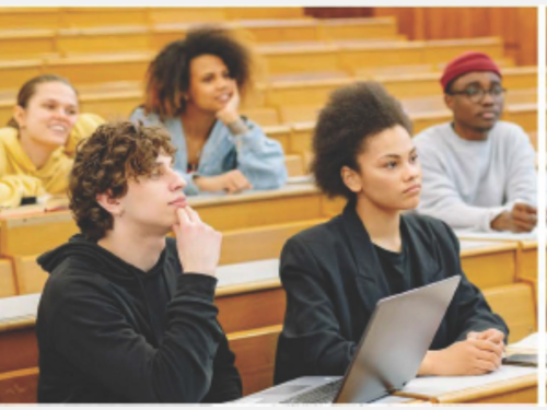 College students in a classroom