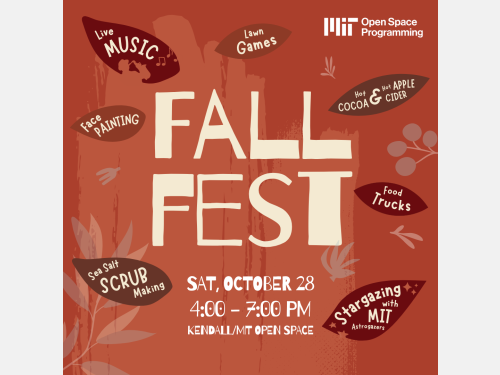 Graphic titled 'Fall Fest' with an autumn theme