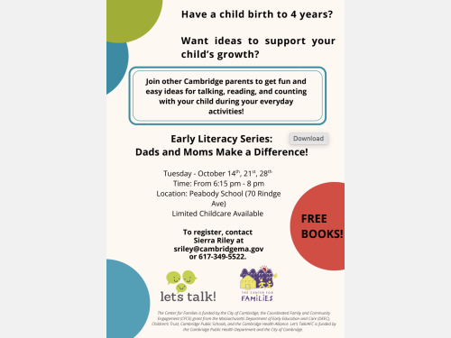Flyer for Early Literacy Series