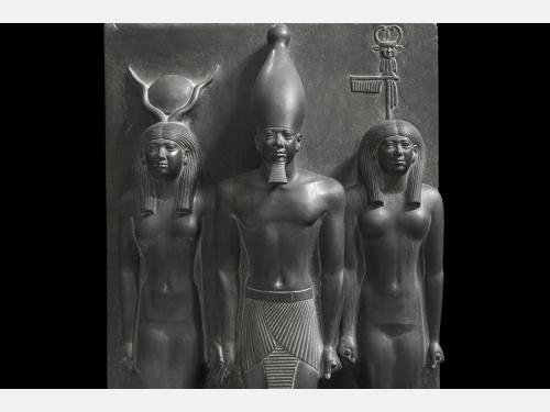 Detail of Menkaure triad by Michael Fredericks; Courtesy Egyptian Museum, Cairo