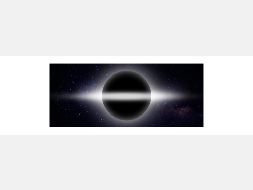 A photo of a black hole in space