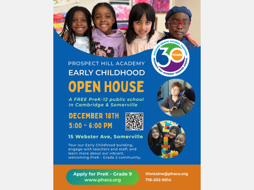 PHA Early Childhood Open House flyer