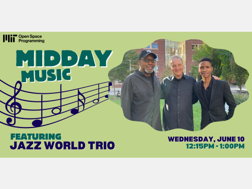Midday Music poster featuring Jazz World Trio