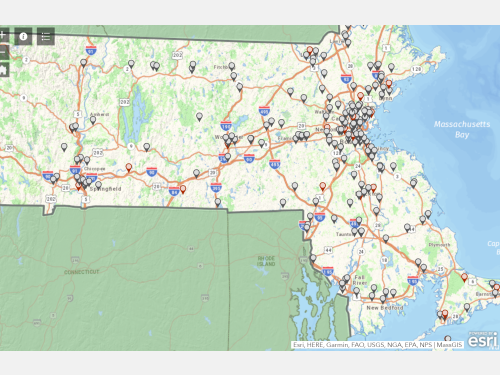 Map of Massachusetts.