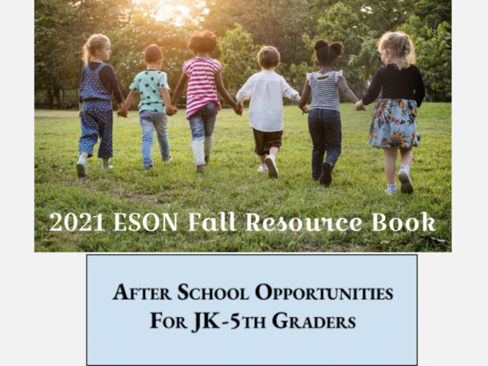 Front Cover of the 2021-22 ESON After School Guide 