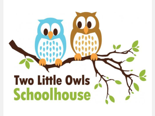 Two Little Owls Schoolhouse Logo.