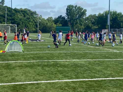 Photo of youth playing soccer.